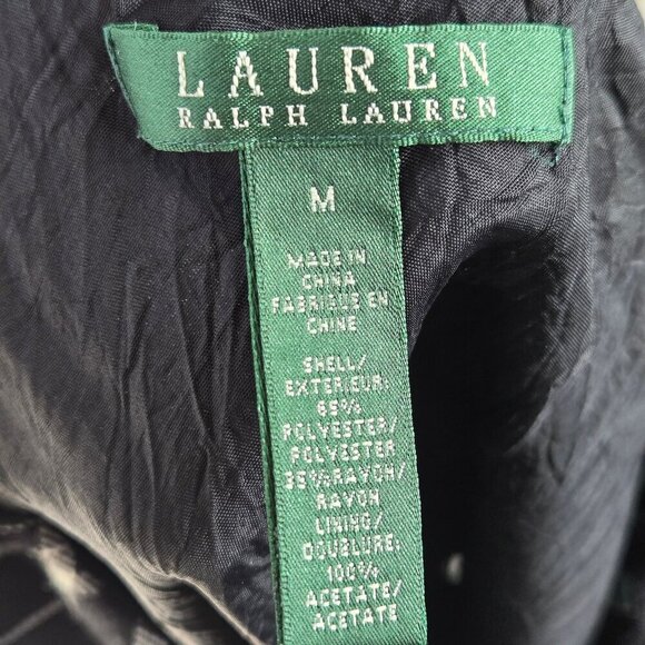 Lauren Ralph Lauren Size Medium Black White Plaid Skirt Ruffled Tiered Hemline - Picture 6 of 8